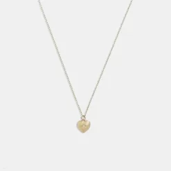 Coach 14 K Gold Heart Pendant Necklace Jewelry Women Gold