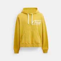 Coach Americana Hoodie Tops Men Yellow