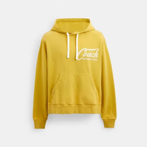 Coach Americana Hoodie Tops Men Yellow