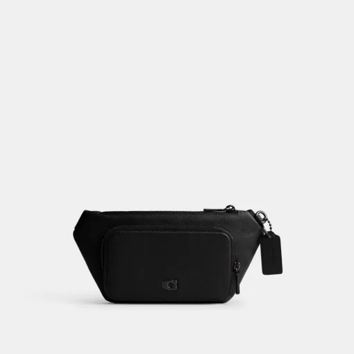 Coach Belt Bag With Signature Canvas Interior Detail Belt Bag Men Black