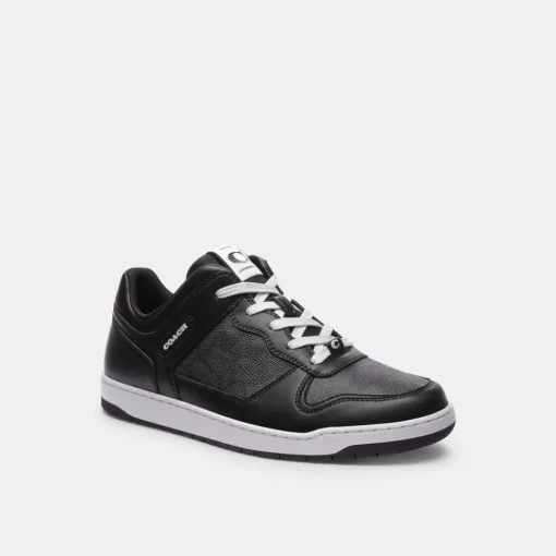 Coach C201 Sneaker In Signature Canvas Sneakers Men Black