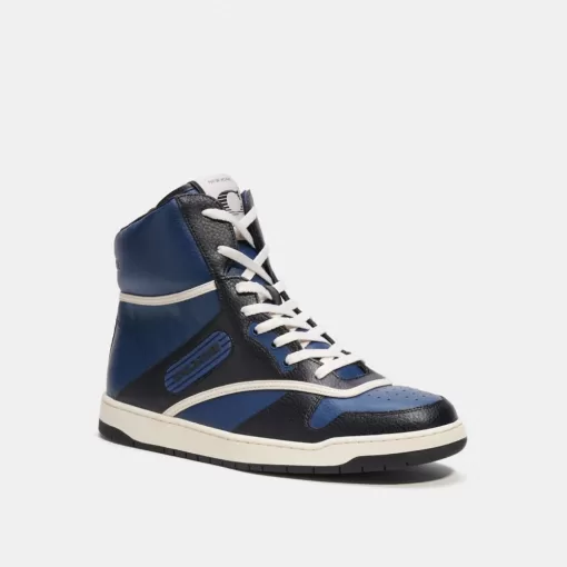 Coach C202 High Top Sneaker Sneakers Men Deep Blue