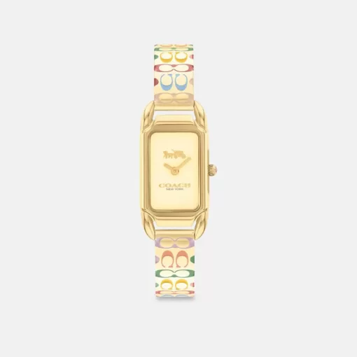 Coach Cadie Watch, 17.5mm X 28.5mm Watches Women Multicolor Gold