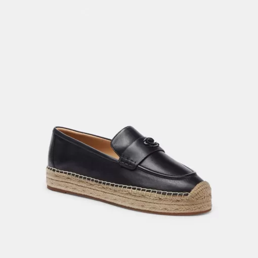 Coach Camilla Espadrille Flat Shoes Women Black