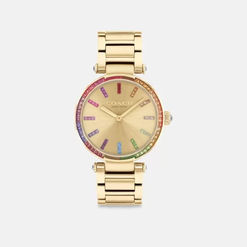 Coach Cary Watch, 34 Mm Watches Women Gold