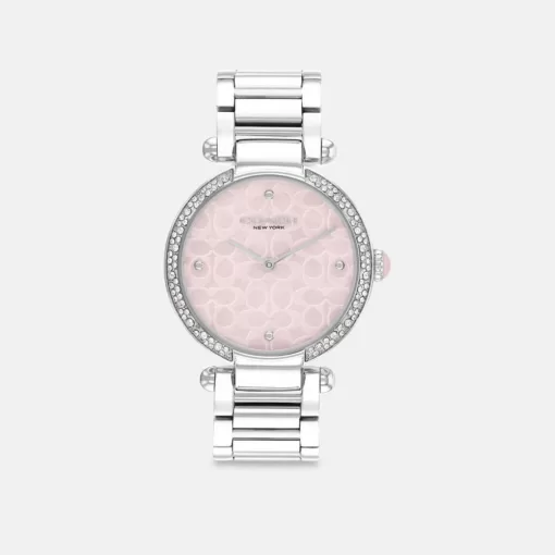 Coach Cary Watch, 34 Mm Watches Women Gray Pink