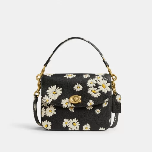 Coach Cassie Crossbody Bag 19 With Floral Print Shoulder Bag Women Black Multicolored