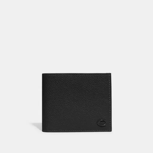 Coach Double Billfold Wallet Wallets Men Black