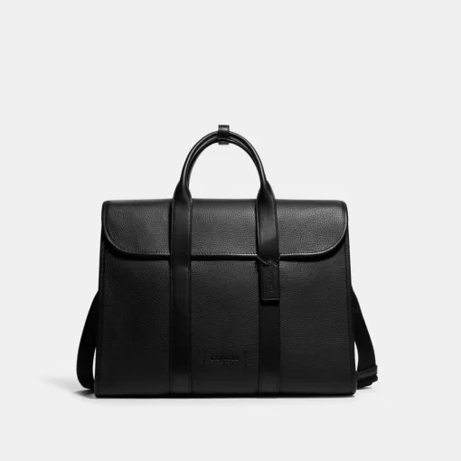 Coach Gotham Portfolio Bag Briefcase Men Black Copper Black