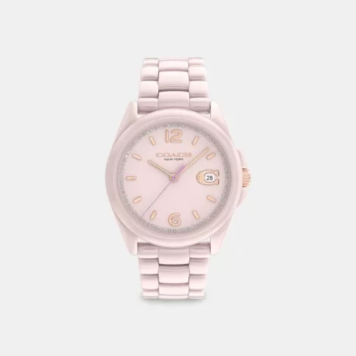 Coach Greyson Watch, 36 Mm Watches Women Pink