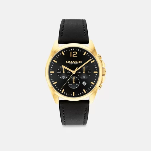 Coach Greyson Watch, 43 Mm Watches Men Black