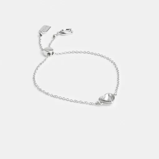 Coach Halo Heart Slider Bracelet Jewelry Women Silver