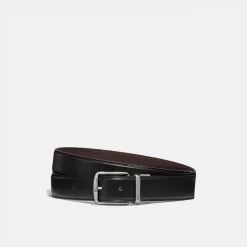 Coach Harness Buckle Cut To Size Reversible Belt, 32 Mm Belt Men Black Brown