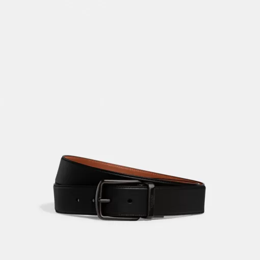 Coach Harness Buckle Cut To Size Reversible Belt, 38 Mm Belt Men Black