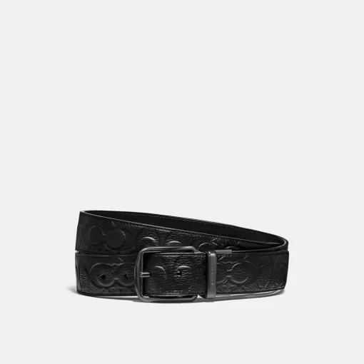 Coach Harness Buckle Cut To Size Reversible Belt, 38 Mm Belt Men Black