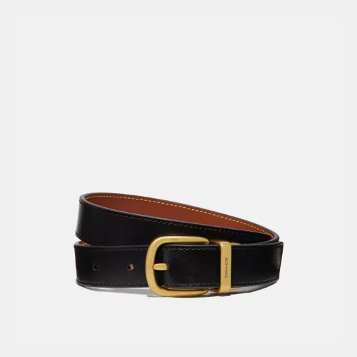 Coach Harness Buckle Reversible Belt, 25 Mm Belt Women Black