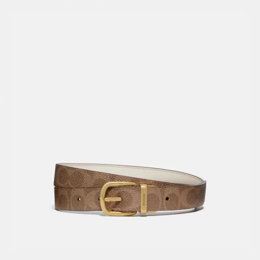 Coach Harness Buckle Reversible Belt, 25 Mm Belt Women Brown