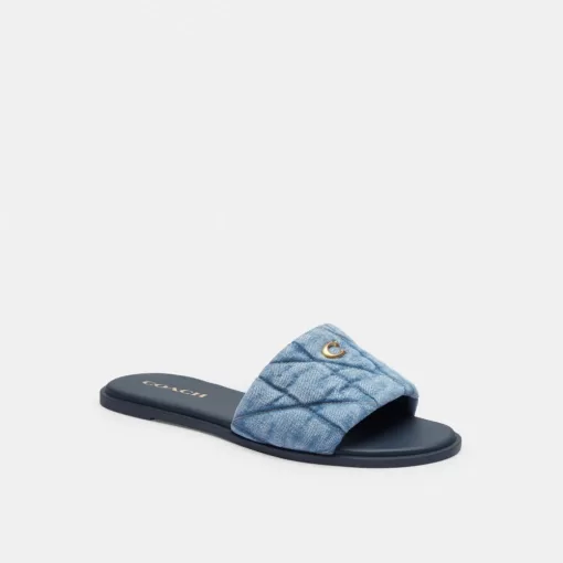 Coach Holly Sandal With Quilting Sandals Women Indigo Blue