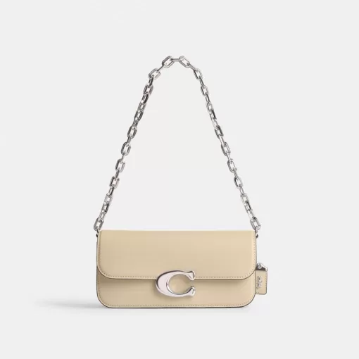 Coach Idol Bag 23 Shoulder Bag Women Silver White