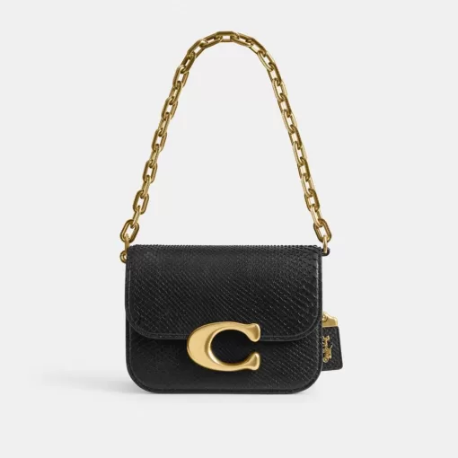 Coach Idol Bag In Python Shoulder Bag Women Black