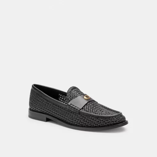 Coach Jolene Loafer Flat Shoes Women Black