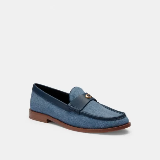 Coach Jolene Loafer Flat Shoes Women Indigo Blue