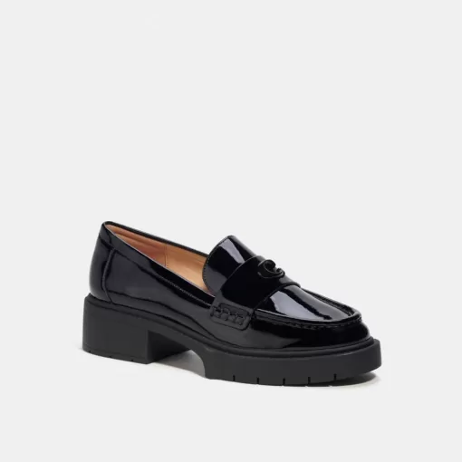 Coach Leah Loafer Flat Shoes Women Black