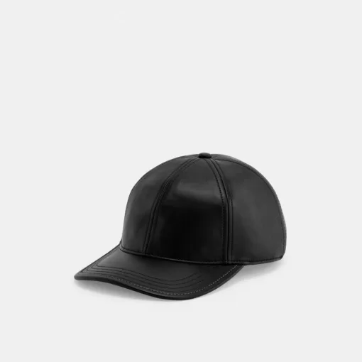 Coach Leather Baseball Hat Hats Men Black