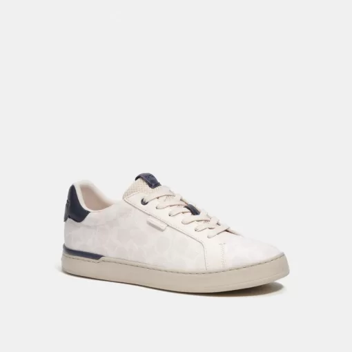 Coach Lowline Low Top Sneaker In Signature Canvas Sneakers Mens Deep Blue