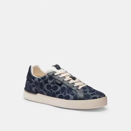 Coach Lowline Low Top Sneaker In Signature Denim Sneakers Men Blue