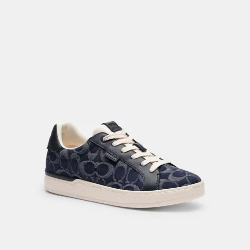 Coach Lowline Low Top Sneaker In Signature Denim Sneakers Women Blue