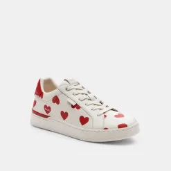 Coach Lowline Low Top Sneaker With Valentine’s Print Sneakers Women Red