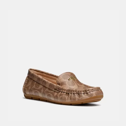 Coach Marley Driver Flat Shoes Women Brown