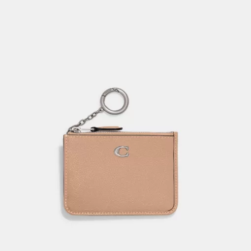 Coach Mini Skinny ID Case Card Case Women Silver