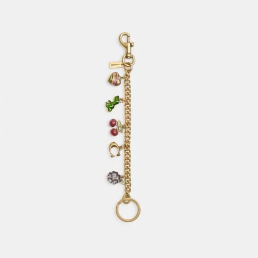 Coach Motif Chain Bag Charm Jewelry Women Multicolor