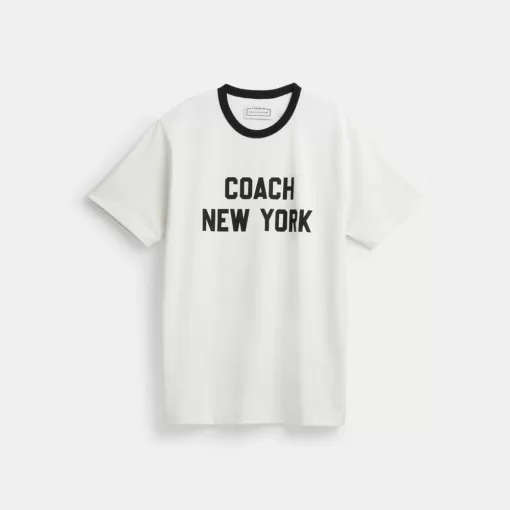 Coach New York T Shirt Tops Men White