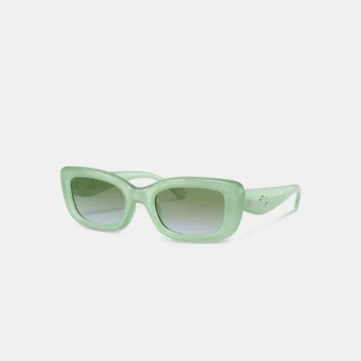 Coach Pillow Tabby Narrow Rectangle Sunglasses Women’s Mint Colors