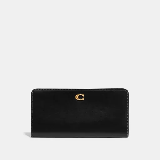 Coach Skinny Wallet Large Wallet Women Black