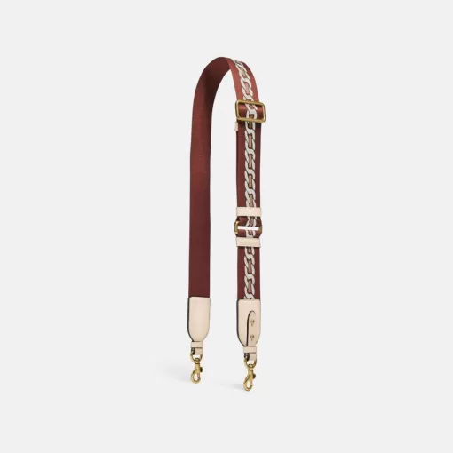 Coach Strap With Chain Stripe Jewelry Women White