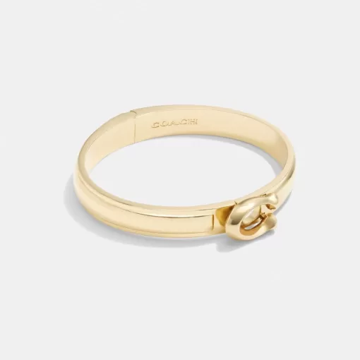 Coach Tabby Hinged Bangle Jewelry Women Gold