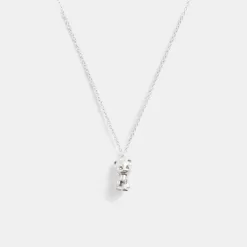 Coach The Lil Nas X Drop Cat Pendant Necklace Jewelry Women Silver