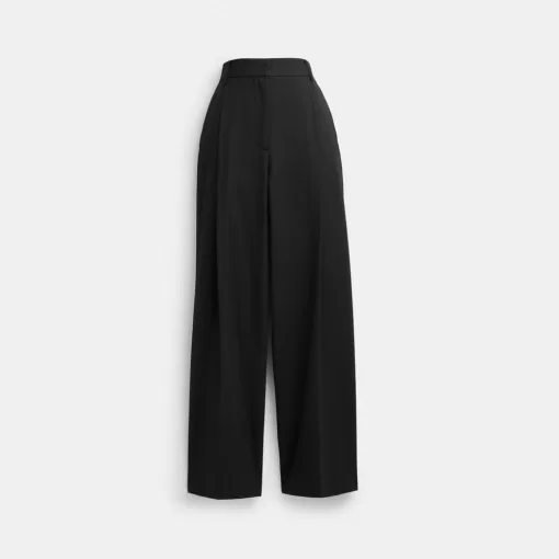 Coach Wide Leg Trousers Bottoms Women Black