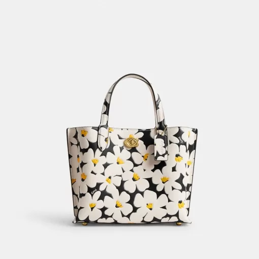 Coach Willow Tote Bag 24 With Floral Print Tote Bags Women Multicolored